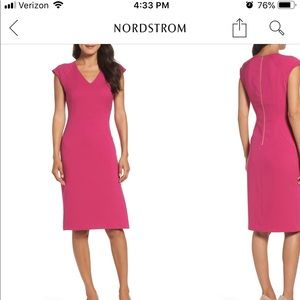 Vince Camuto pink sheath dress